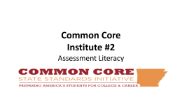 Formative Assessment - Common Core Arkansas