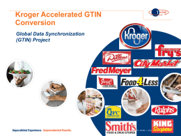 Kroger GTIN conversion Vendor Webinar