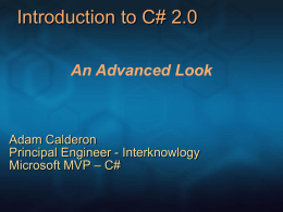Introduction to C#