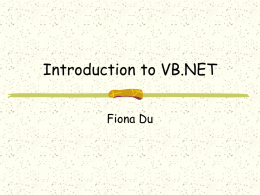 Introduce to VB.Net