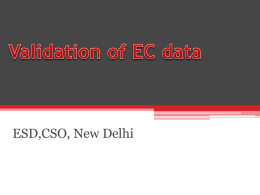 Validation of EC data