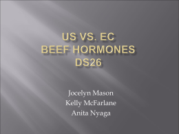 US vs. EC Beef hormones DS26 - International Trade Relations