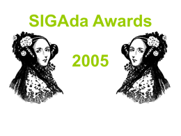 SIGAda Awards 2004