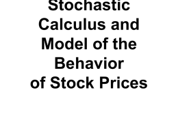 Model of the Behavior of Stock Prices Chapter 12