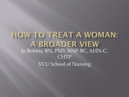 Reconnecting With Self - VCU Institute for Women's Health