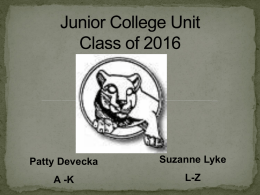 Junior College Unit Class of 2010