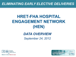 CMS Partnership for Patients Overview of HRET/FHA Hospital