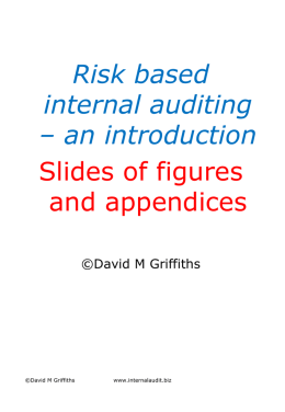 Risk based internal auditing – an introduction slides of