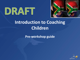 Introduction to Coaching Children