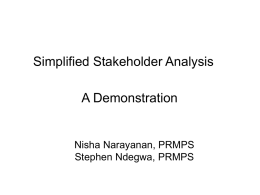 Simplified Stakeholder Model