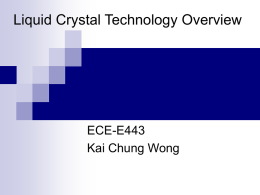Introduction to Liquid Crystal ECE-E443