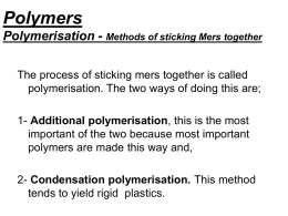 Polymers History of Polymers