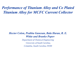 MCFC Research at USC - University of South Carolina