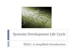Systems Development Life Cycle - Ivailo Chakarov