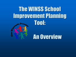 The WINSS School Improvement Planning Tool