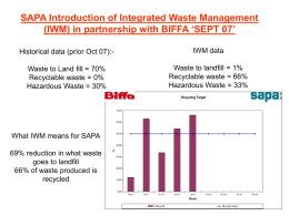Integrated waste management (IWM)