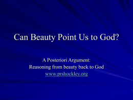 Does Beauty Point to God?