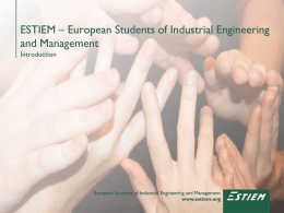 ESTIEM – European Students of Industrial Engineering and