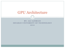GPU Architecture