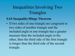 Inequalities Involving Two Triangles