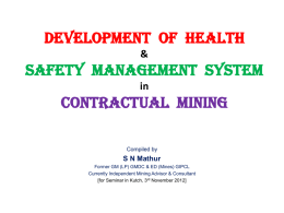 Development of Health & Safety Management System in