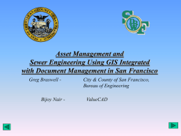 Sewer GIS and Asset Management in San Francisco