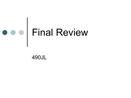 Final Review - Computer Science