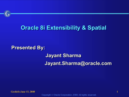 Oracle 8.1 Extensibility Framework