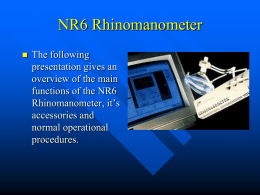 NR6 Rhinomanometer