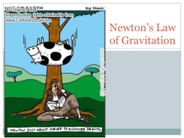 Newton’s Law of Gravitation - Lompoc Unified School District