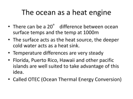 The ocean as a heat engine
