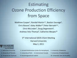 Estimation of Ozone Production Efficiency from Space