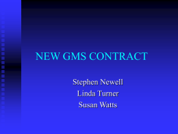 NEW GMS CONTRACT