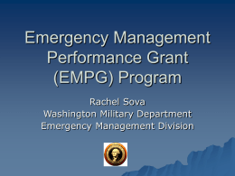 Emergency Management Performance Grant (EMPG) Program