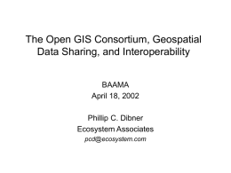 Geospatial Data Sharing and Interoperability - BAAMA