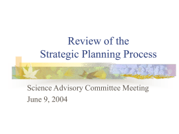 Review of Strategic Planning Process
