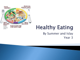 Healthy Eating - Westlea Primary School
