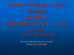 GEORAL INTERNATIONAL - Robarin Holdings Limited