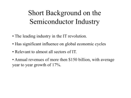 Short Background on the Semiconductor Industry