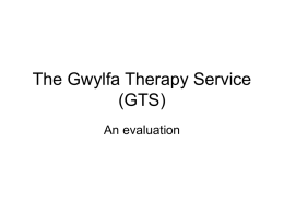 The Gwylfa Therapy Service - Scottish Personality Disorder