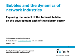 Bubbles and the dynamics of network industries
