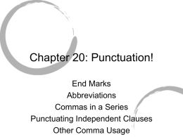 Chapter 20: Punctuation!