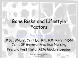 Bone Risks and Lifestyle Factors