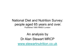 National Diet and Nutrition Survey: people aged 65 years