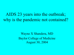 Modeling the AIDS outbreak