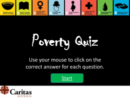 Poverty Quiz - Caritas Australia
