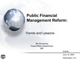 Public Financial Management Reform: