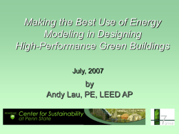 Getting the Most out of Energy Modeling
