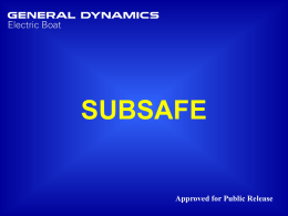 Submarine Safety (SUBSAFE) Program