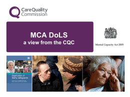MCA presentation - Mental Health Providers Forum
